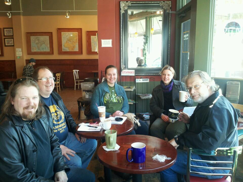 Conrad Zero, Joel Arnold, Abra Staffin-Wiebe, Dana Baird and Terry Faust KFAI radio interview