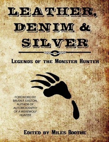 Leather Denim and Silver Book Cover